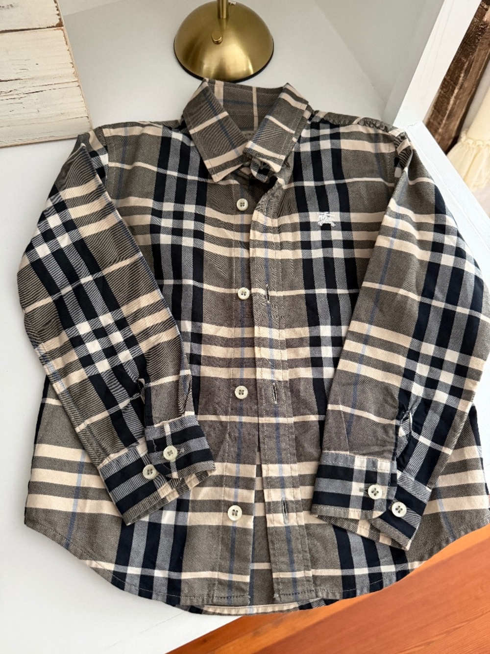 Burberry Vintage Check Button Down Shirt Youth Size 3 | Classic Nova Check